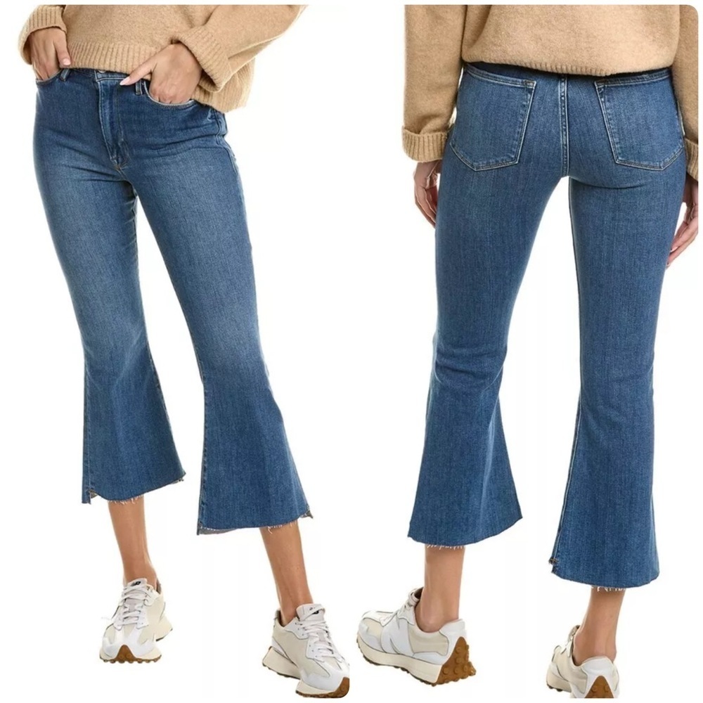 Frame Denim Le Crop Samson Flare Jean Women's Blue Size 29